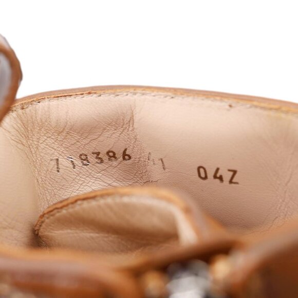 Gucci  Lace Up 60mm GG Matelasse Lux Nappa Leather Combat Boots Dark Brown 7183 - Picture 13 of 14